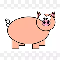 家猪烤卡通剪贴画-卡通小猪