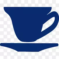 茶杯咖啡夹艺术.蓝杯剪贴画
