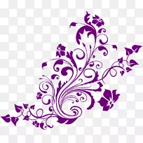 紫色花卉设计剪贴画.紫色向日葵插花