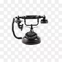 电话呼叫移动电话旋转式拨号家庭和商务电话老式黑色电话