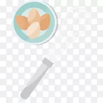 勺子搅拌鸡蛋和控制病媒