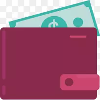钱包-红色折叠式钱包