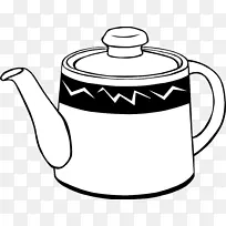 茶壶白茶免费内容剪辑艺术直升机剪贴画黑色