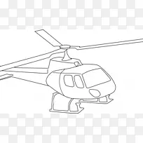 直升机西科尔斯基-60黑鹰黑白剪贴画-直升机剪贴画黑色