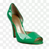 高跟鞋靴凉鞋高清创意绿色高跟鞋