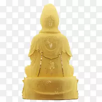 佛像雕像黄-佛陀的背面