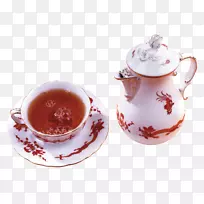 茶杯咖啡壶夹艺术古典红茶