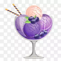 草莓冰淇淋圣代冰淇淋圆锥形-圣代冰淇淋剪贴画动画