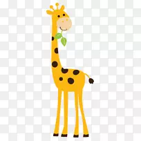 长颈鹿墙上贴纸-动画长颈鹿剪贴画