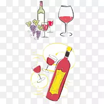 红酒玻璃瓶-高的红色玻璃背景材料