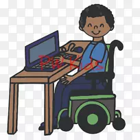 残疾电脑剪贴画-残疾剪贴画