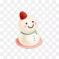冰糖蛋糕雪人手画可爱雪人