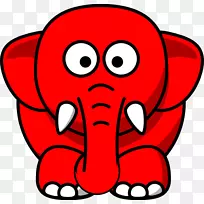 大象笑话大象在房间里可爱的剪贴画-大象共和党
