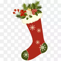 糖果手杖圣诞长袜剪贴画圣诞袜形象