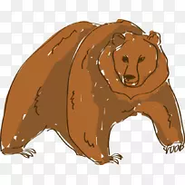 棕熊，你看到什么了？动物画棕熊
