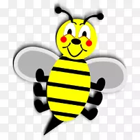 大黄蜂蜜蜂剪贴画-蜜蜂插图