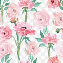 花园玫瑰水彩画