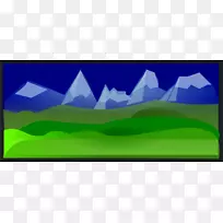 雪山剪贴画-山丘悬崖峭壁