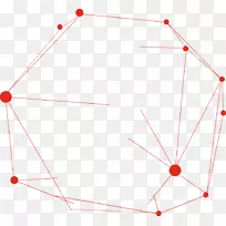 光三角形区域图案.不规则图形的红色简单线条