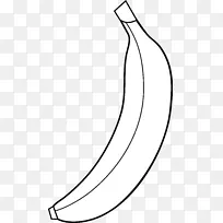 香蕉松饼黑色剪贴画-香蕉轮廓剪贴画