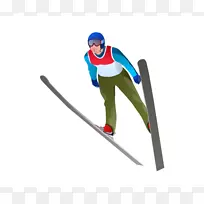 2018年冬奥会冬季运动滑雪板剪贴画-滑雪跳台