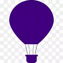 热气球紫色剪贴画.紫色气球