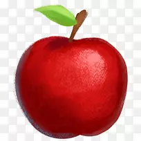 苹果画水果图-红苹果