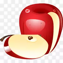 红苹果剪贴画-红卡通苹果