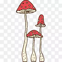 卡通剪贴画.手绘图案红点蘑菇