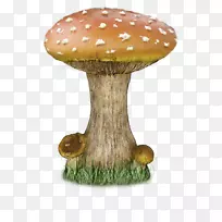 蘑菇剪贴画.卡通白点蘑菇装饰图案