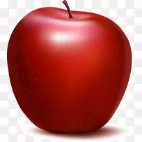 苹果剪贴画-鲜红苹果彩绘图案