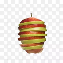 苹果摄影.堆叠的苹果片