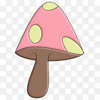 帽子食品鼻夹艺术.粉红斑点蘑菇