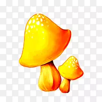 动画蘑菇剪贴画-创意卡通蘑菇