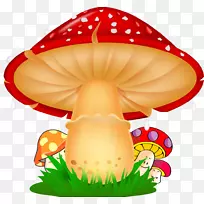 蘑菇动画插图-卡通蘑菇亲子关系与创作表现力