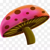 蘑菇-卡通粉红蘑菇