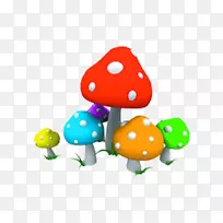 蘑菇菌类颜色-丰富的彩色小夹子拉蘑菇自由。