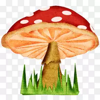 蘑菇画-卡通大蘑菇