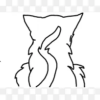 猫画战士剪贴画-猫轮廓