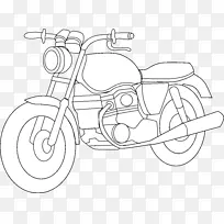 摩托车哈雷-戴维森绘画剪贴画-图像摩托车