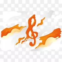 乐音岩浆火山-火焰音符效应