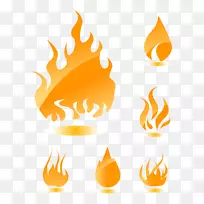 火焰免版税剪贴画.不同火焰的形态图