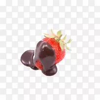 草莓汉堡巧克力棒巧克力糖浆-草莓配巧克力酱