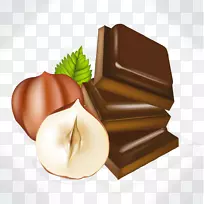 巧克力布丁巧克力蛋糕纳西拉榛子-食物巧克力卡通图片材料，精美巧克力
