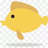 黄色动物剪贴画.鱼