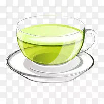 绿茶夹艺术玻璃杯