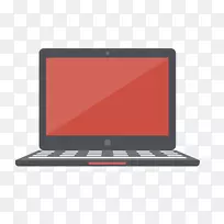 手提电脑上网本电脑键盘电脑显示器红色电脑屏幕