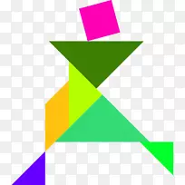 七巧板动物拼图游戏剪贴画