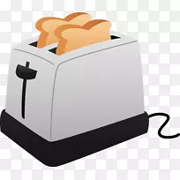 吐司面包早餐剪辑艺术烤面包机图片