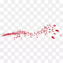花瓣花桌面壁纸-红色梦想花瓣漂浮材料